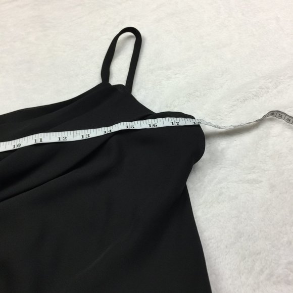 New! Karina Nites Formal Maxi Dress Sz 10 Womans Black Cowl Neck Spaghetti - Picture 7 of 15